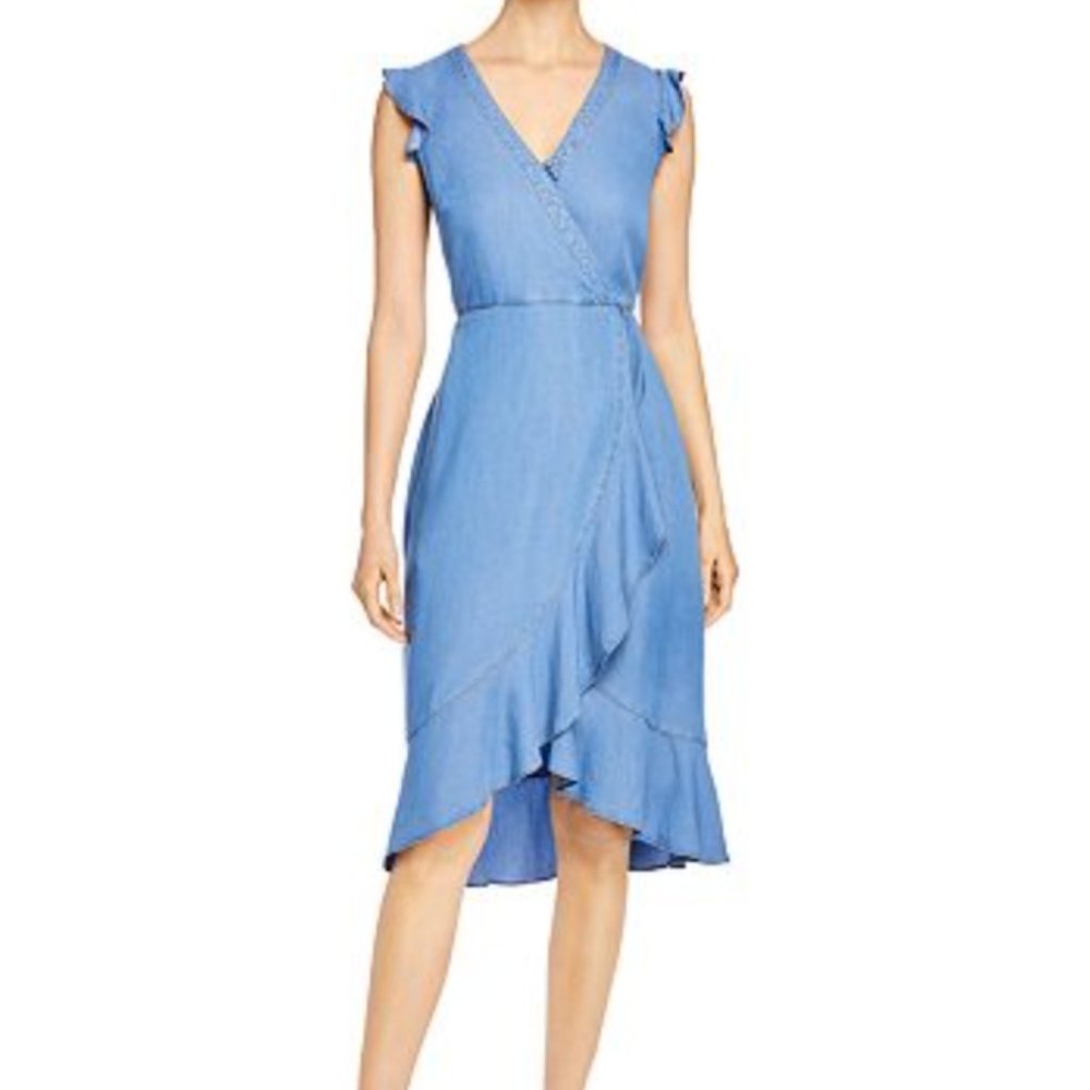 NWT Karl Lagerfeld Paris Denim Wrap Dress 12
